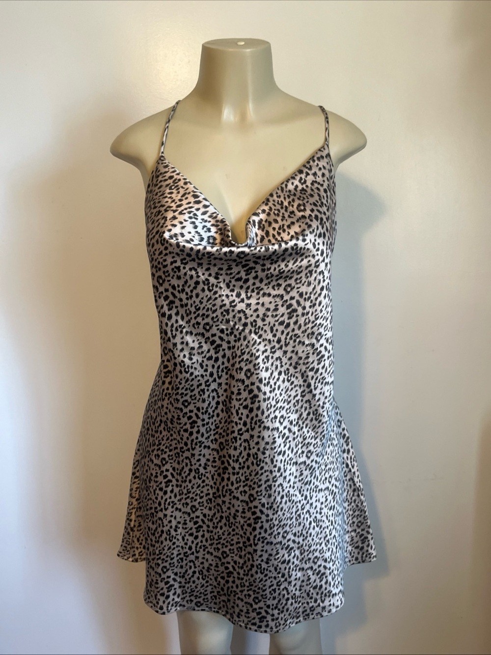 Polly L Leopard Print  Strap Dress